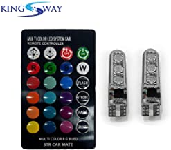 Kingsway LED Parking Bulb with IR Remote for All Cars and Bikes (Pack of 2, Small, Multi-Color)